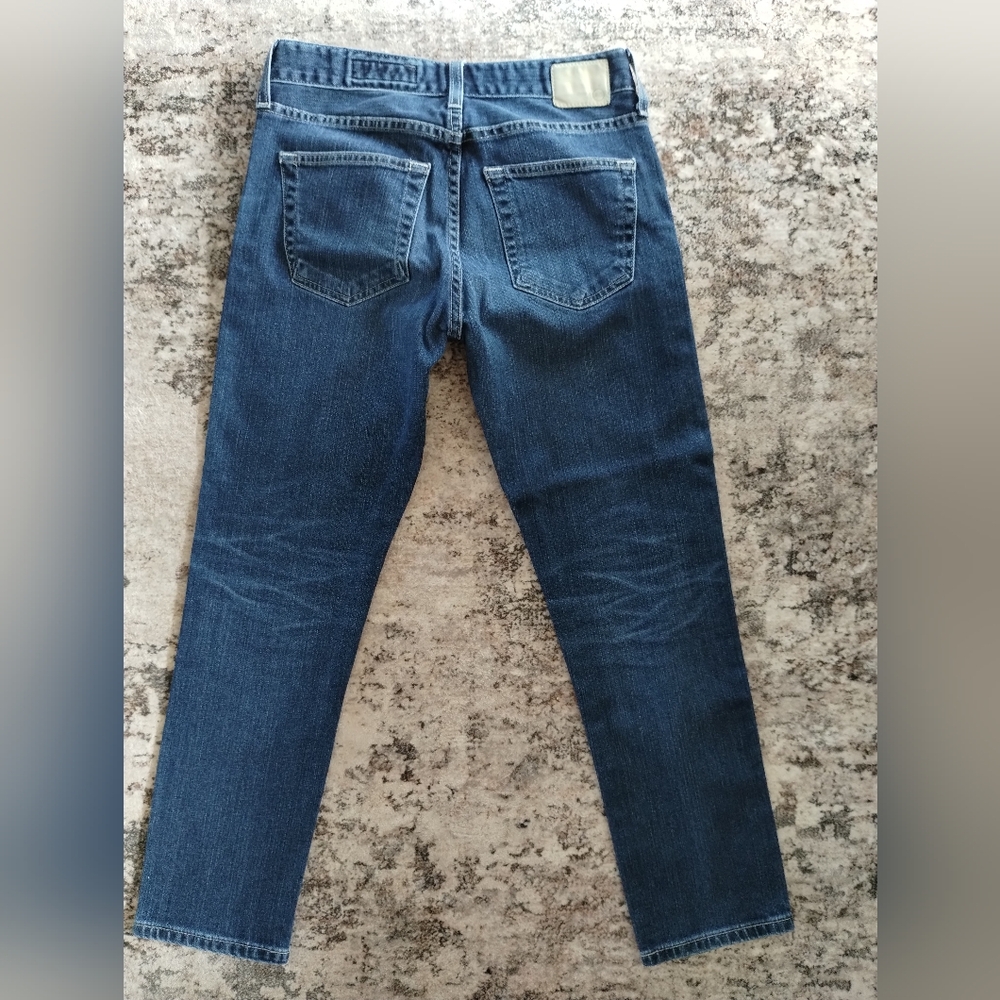 AG Adriano Goldschmied Ex Boyfriend Slouchy Slim Dark Blue Jeans 25 - Picture 6 of 8